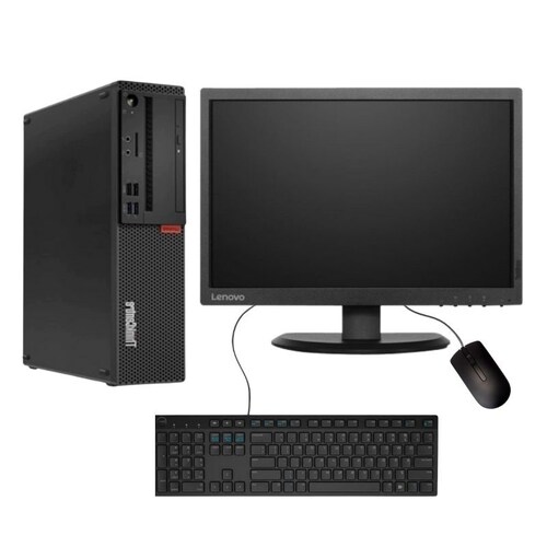 PC LENOVO M910S SFF- Intel Core i5, 7ma gen- 8GB RAM- 500GB HDD- Monitor 19"- Windows 10 Pro- Equipo Clase A, Reacondicionado. .