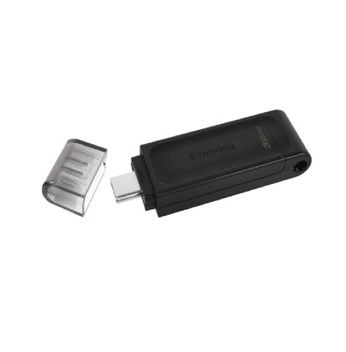 Memoria USB-C Kingston DataTraveler 70 DT70 32GB 3.2 Gen 1 negro DataTraveler tipo C