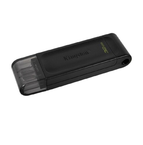 Memoria USB-C Kingston DataTraveler 70 DT70 32GB 3.2 Gen 1 negro DataTraveler tipo C
