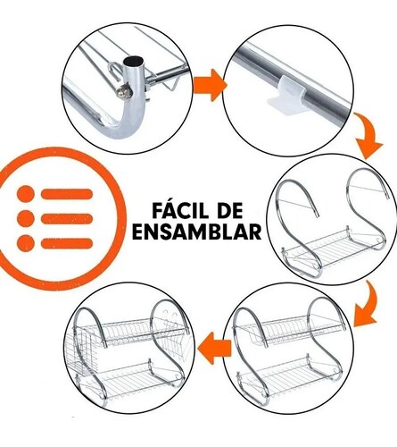 Escurridor De Trastes Platos De Acero Inoxidable 