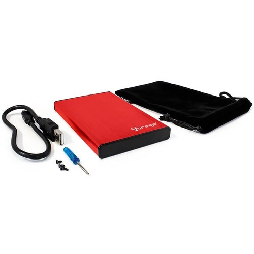 Enclosure Para Disco Duro 2.5 Vorago HDD-201-RD SATA a USB 3.0 Rojo