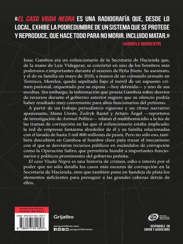 El caso viuda negra, Autor Arturo Ángel Mendieta / Manu Ureste / Zedryk Raziel Cruz Merino