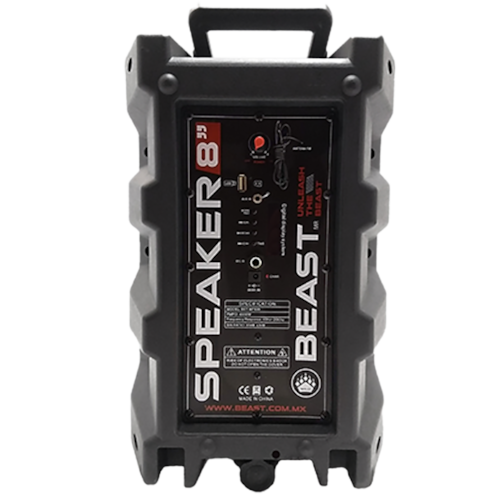Bocina amplificada BEAST 8" 4500watts PMPO Negro MF835
