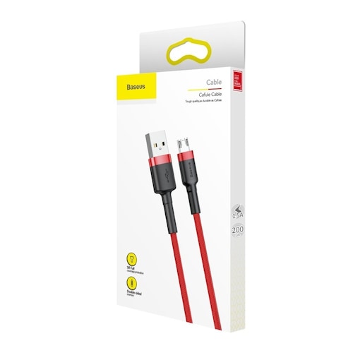 Cable Reforzado Baseus Carga Rápida Uso Rudo (micro) 2 Metros.