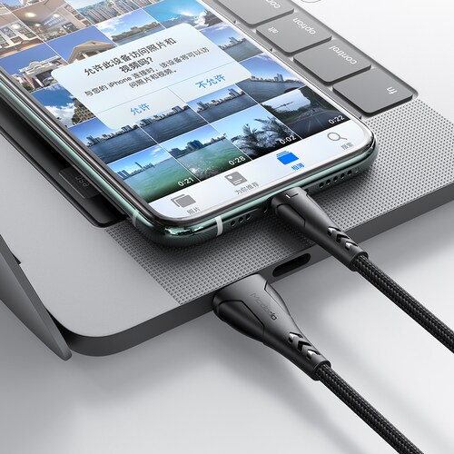 Cable Para iPhone Mcdodo Tipo C A Lightning Corto 20cm Color Negro