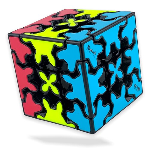 Qiyi Cubo de Engranes Sandwich 3 Colores a Resolver Stickerless Cubo Rubik Gear