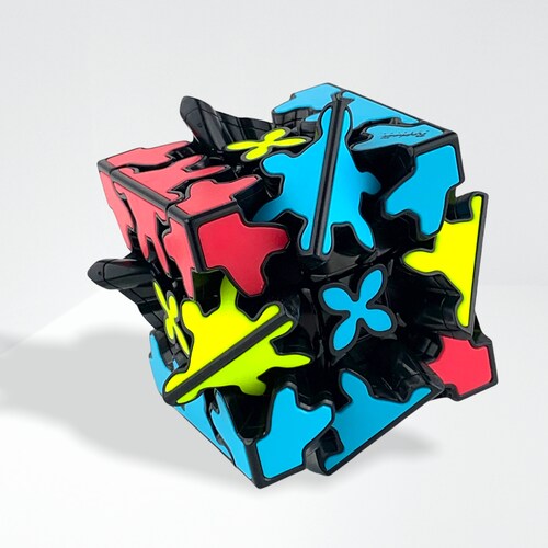 Qiyi Cubo de Engranes Sandwich 3 Colores a Resolver Stickerless Cubo Rubik Gear