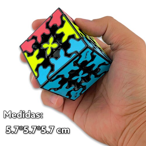 Qiyi Cubo de Engranes Sandwich 3 Colores a Resolver Stickerless Cubo Rubik Gear