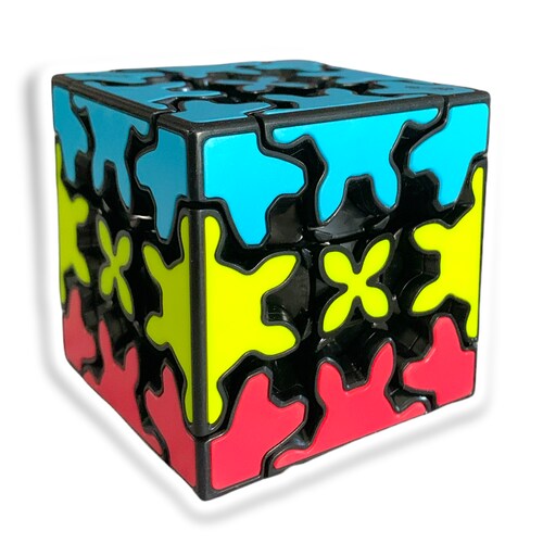 Qiyi Cubo de Engranes Sandwich 3 Colores a Resolver Stickerless Cubo Rubik Gear