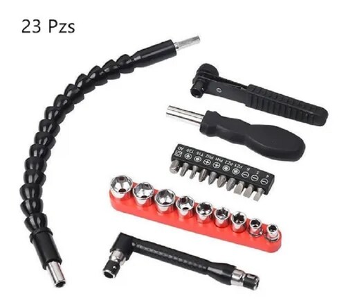 Destornillador Extensión Suave Flexible Taladro 23 Pz