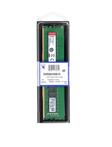 Memorian RAM DDR4 Kingston 2666 Mhz 16GB KVR26N19D8/16.