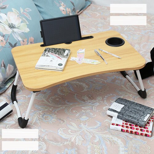 Mesa De Servicio Plegable Hogar Resistente Color Madera