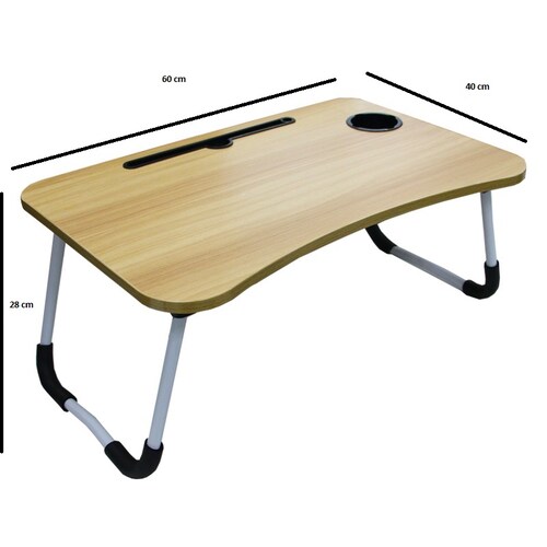 Mesa De Servicio Plegable Hogar Resistente Color Madera
