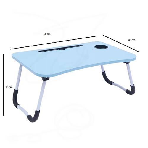 Mesa De Servicio Plegable Hogar Resistente Color Azul