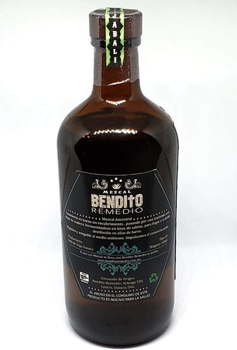 Mezcal Ancestral Bendito Remedio JABALÍ 500 ml Sola de Vega Oaxaca