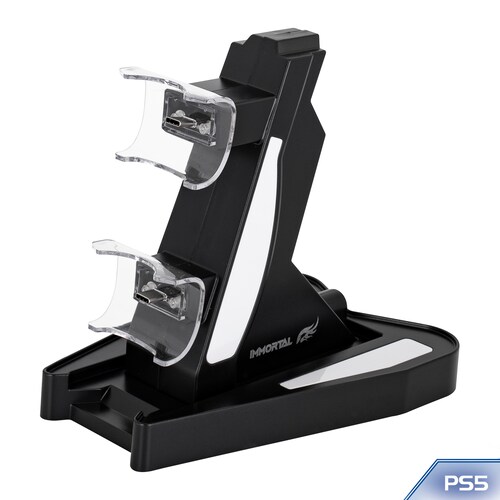 Base de Carga Dual y Batería Recargable Immortal Para Control Play Station 5