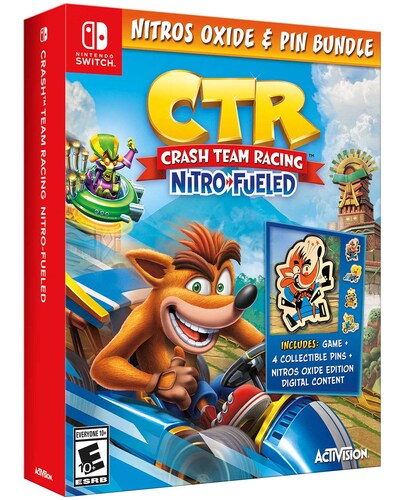 Nintendo Switch Crash Team Racing Nitro Fueled Oxide & Pin Bundle
