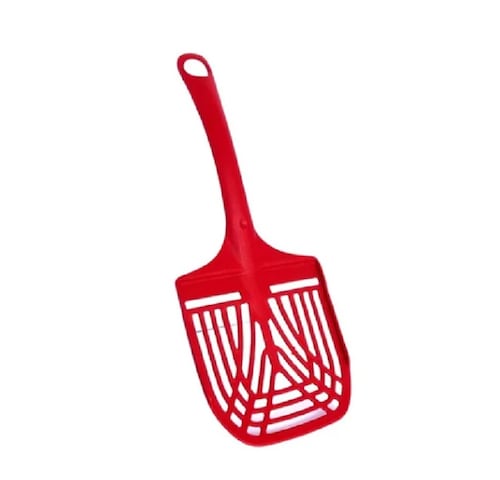 Arenero Para Gatos Cerrado Con Pala Rojo