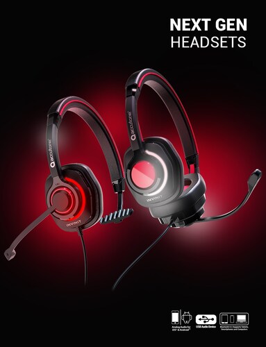 Accutone diadema Gamer Invinit 6 (USB/3.5), Claridad de voz, Anulación de ruido ambiente, Diseño hexagonal para mas comodidad, Contesta desde la diadema.