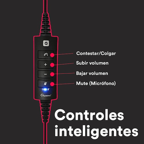 Accutone diadema Gamer Invinit 6 (USB/3.5), Claridad de voz, Anulación de ruido ambiente, Diseño hexagonal para mas comodidad, Contesta desde la diadema.