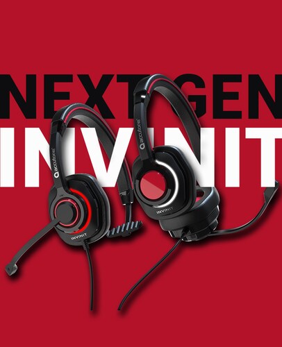 Accutone diadema Gamer Invinit 6 (USB/3.5), Claridad de voz, Anulación de ruido ambiente, Diseño hexagonal para mas comodidad, Contesta desde la diadema.