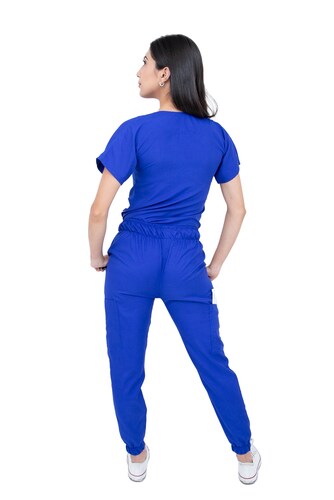 Pijama Quirúrgica Azul Rey Jogger Antifluidos Dama