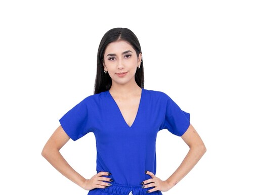 Pijama Quirúrgica Azul Rey Jogger Antifluidos Dama