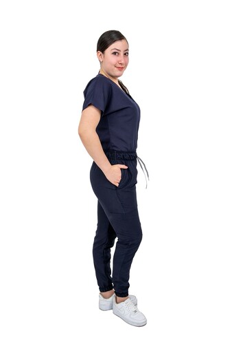 Pantalon De Vestir Antifluido Mujer Azul Marino