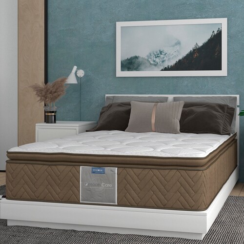 Colchón y Box King Size Leyen Nova Restonic Ortopédico Con