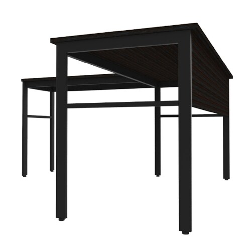 Línea Italia Escritorio Urban 602 Color Ébano Boreal/Negro | Estación de Trabajo Adaptable para Hogar y Estudio | Fácil de Armar