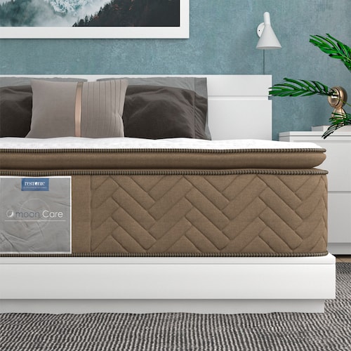 Colchón King Size Leyen Nova Restonic Ortopédico Con Colchoneta PILLOW TOP + 2 ALMOHADAS DE REGALO.