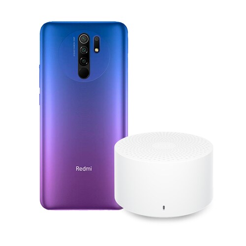 Xiaomi Redmi 9 4/128GB Azul (Dual SIM) +  Bocina Mi Compact Bluetooth Speaker