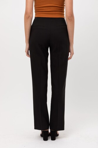 Love Tree Talla Grande/L Pantalon Largo Cierre Bolsas Boton Escondido color Negro