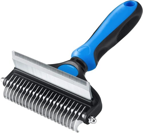 Cepillo Deslanador Pelo Cepillo Para Mascotas Azul