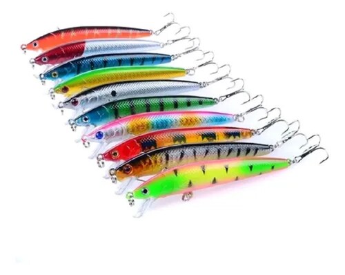 Señuelos Para Pesca En Río Con Diseño De Piscardo 10 Uds
