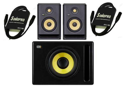 Par de Monitores 5" KRK Rokit Más Subwoofer 10" KRK S10-4 - Cables de Regalo