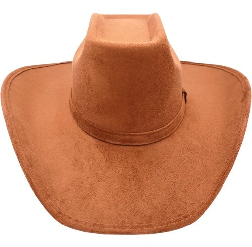 Sombrero Unisex Texana Vaquero 8 Segundos Gamuza Elegante Tabaco
