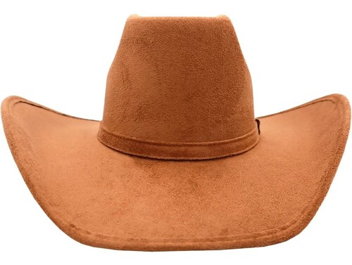 Sombrero Unisex Texana Vaquero 8 Segundos Gamuza Elegante Tabaco