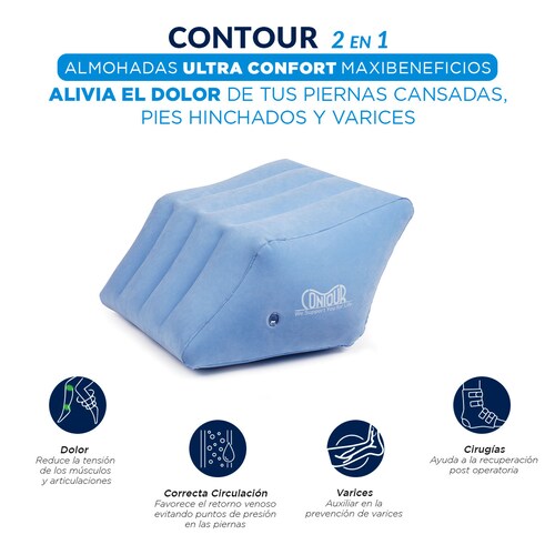 Almohadas Ortopédicas para Piernas y Espalda Wow Sleep  Contour 2 en 1 Maxibeneficios.