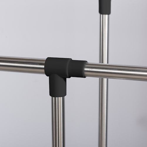 Perchero Rack Doble Organizador Movil para Ropa Lavanderia