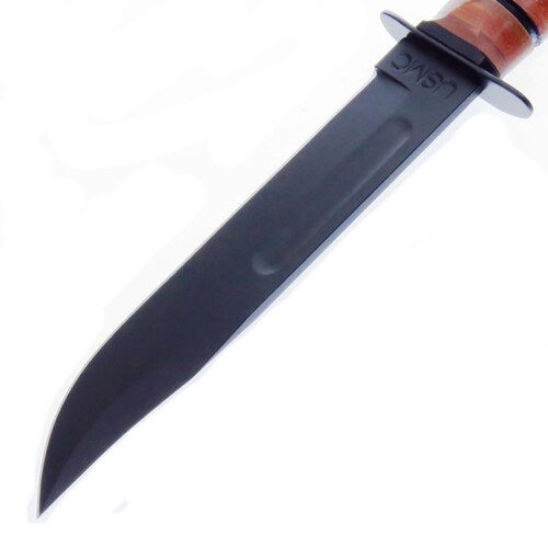 Ka1217 Kabar Usmc Full Plain Leather Alto Carbon Funda De Piel
