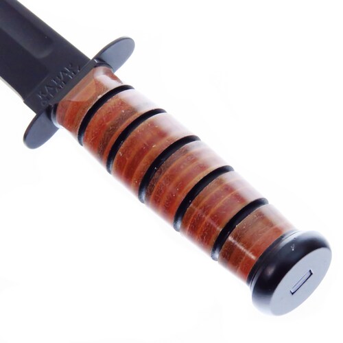 Ka1217 Kabar Usmc Full Plain Leather Alto Carbon Funda De Piel