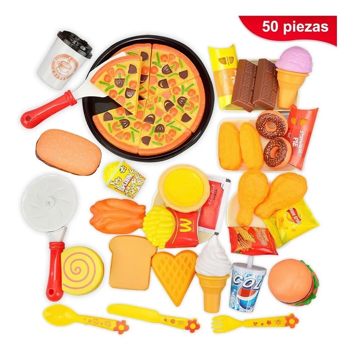 Juego De Juguetes De Comida Para Niños, 50 Piezas