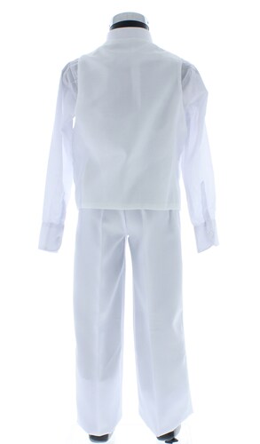 Traje de Niño Tres Piezas Color Blanco 2 a 18 Años.