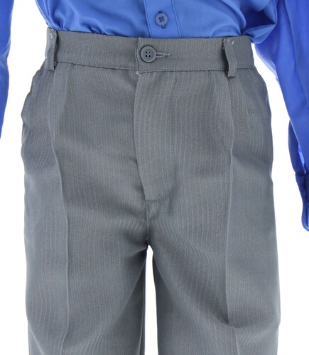 Traje de Niño Tres Piezas Color Gris 2378-B 2 a 18 Años.