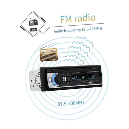 Reproductor Autoestéreo Usb Auxiliar Bluetooth 1din Estéreo