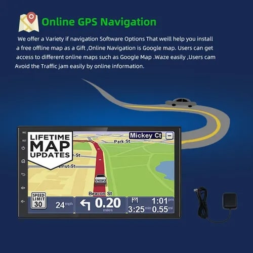 7 Pulgadas Coche Estereo Android Gps Doble Din Con Camara