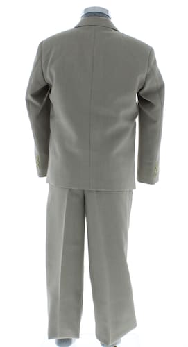 Traje de Vestir Niño Tres Piezas Color Beige 2896 4 a 18 Años.