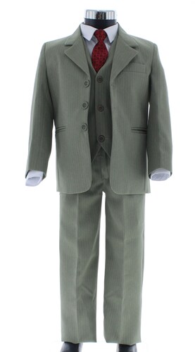 Traje de Vestir Niño Tres Piezas Color Verde 2900 2 a 18 Años.