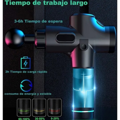 Pistola De Masaje 30 Velocidad 2600 Mah Con Pantalla Lcd
